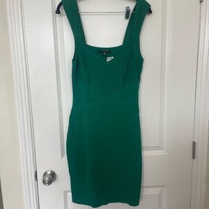 Guess Green Sleeveless Bandage Dress